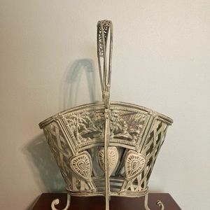 ☘️Antique Wine Bottle Holder Cast/Wrought Iron